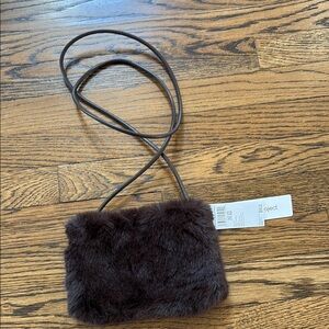 The Cashmere Project NWT Faux Fur Brown MINI Crossbody Bag